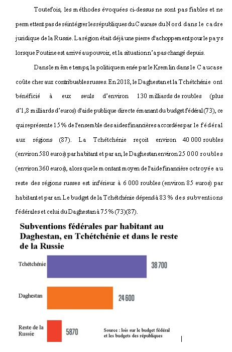 Mémoire de master de traduction en russe réalisé par Sophie Rifaut sur les subventions fédérales en Russie.