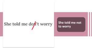 What not to do in English